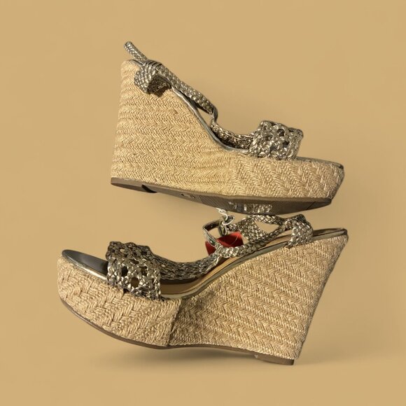 Gold Wedge Shoe by Mossimo Supply Collection - Size 11 - Picture 3 of 4